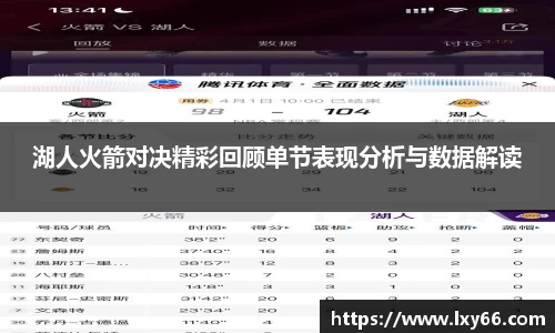 湖人火箭对决精彩回顾单节表现分析与数据解读